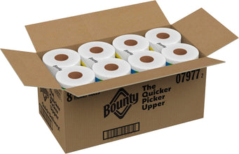 Bounty Quick Size Paper Towels, White, 8 Family Rolls = 20 Regular Rolls